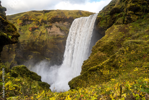 Skogafoss, beautiful waterfall in Iceland © zephyr_p