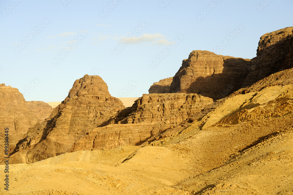 Desert mountain landscape, Jordan Desert mountain landscape, Jordan