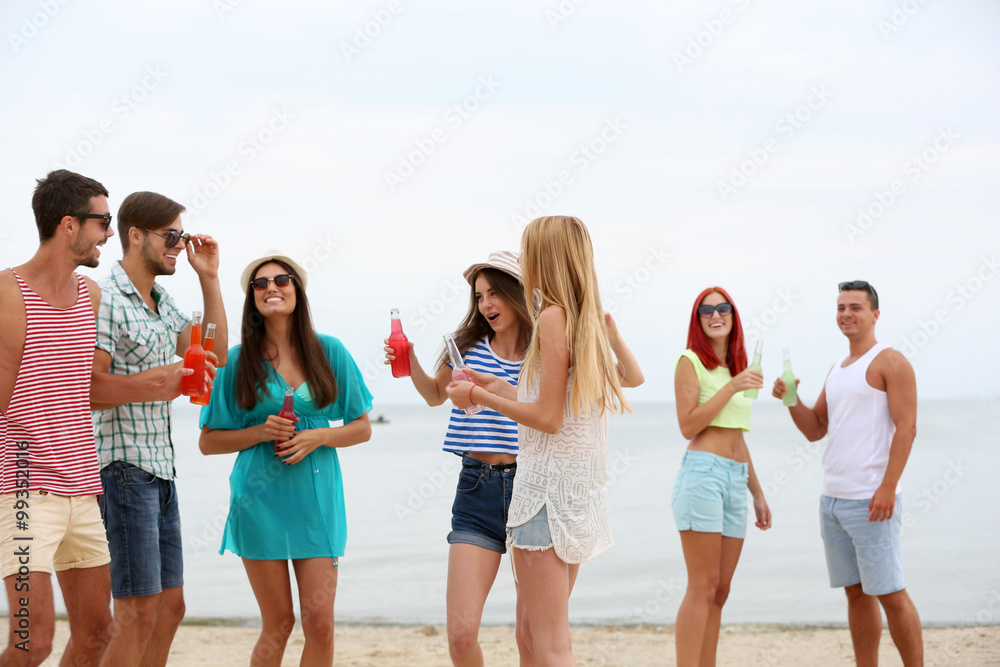 Beautiful young people having fun on beach Beautiful young people having fun on beach