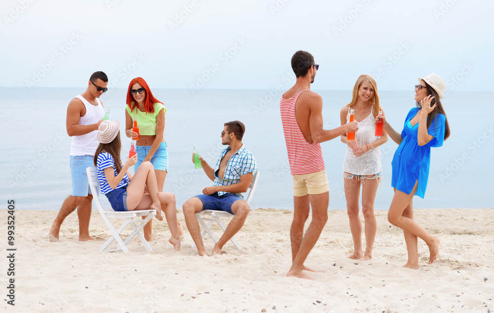 Beautiful young people having fun on beach Beautiful young people having fun on beach
