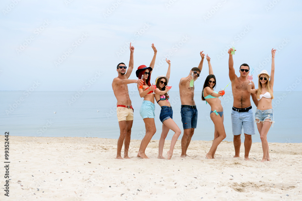 Beautiful young people having fun on beach Beautiful young people having fun on beach
