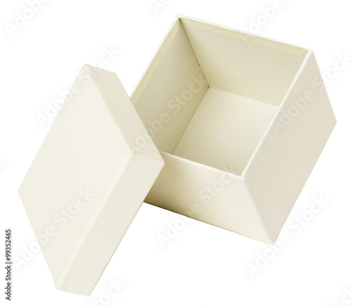 Open white box