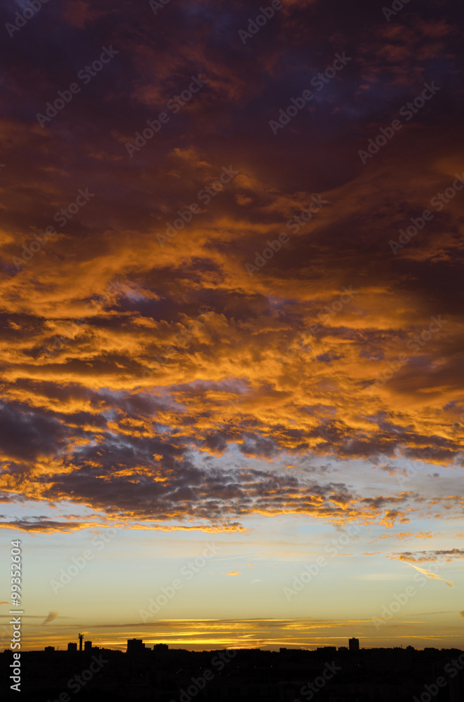 Fototapeta premium Lever de soleil sur Brest