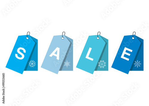 Price tag sale icon for season on white background 