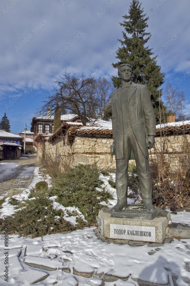 Monument of Todor Kableshkov  in historical town of Koprivshtitsa, Sofia Region, Bulgaria