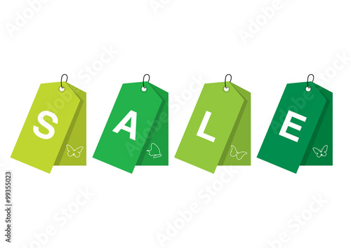 Price tag sale icon for season on white background