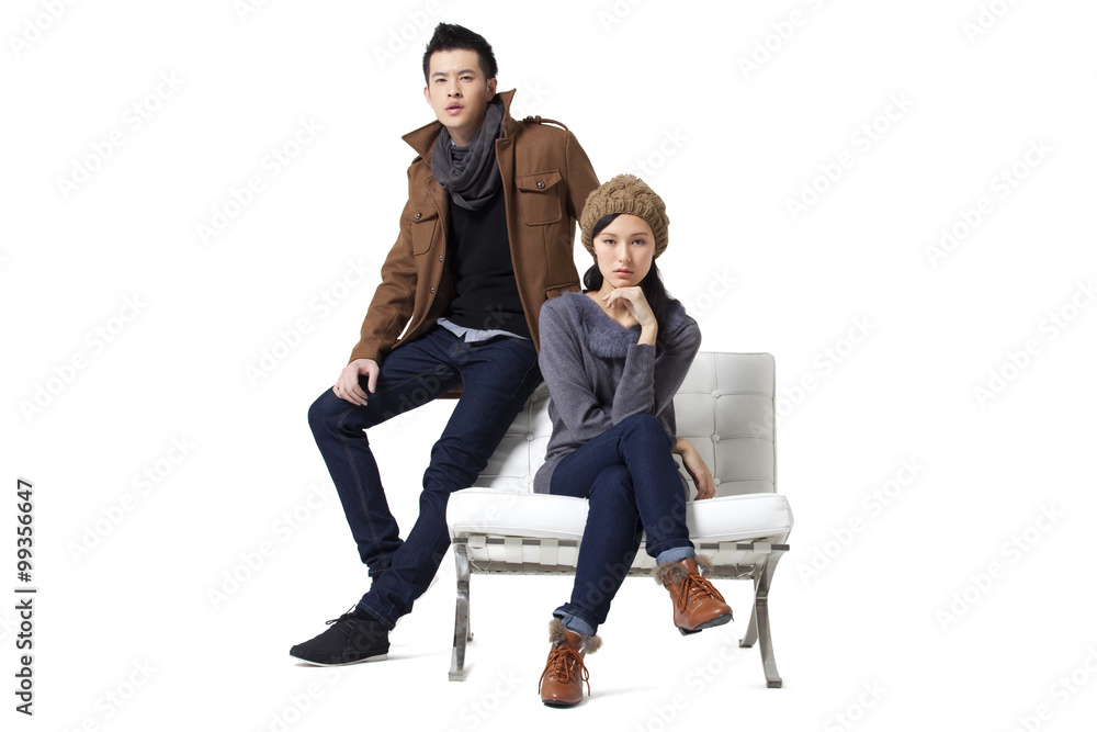 Fototapeta premium Stylish young man and young woman