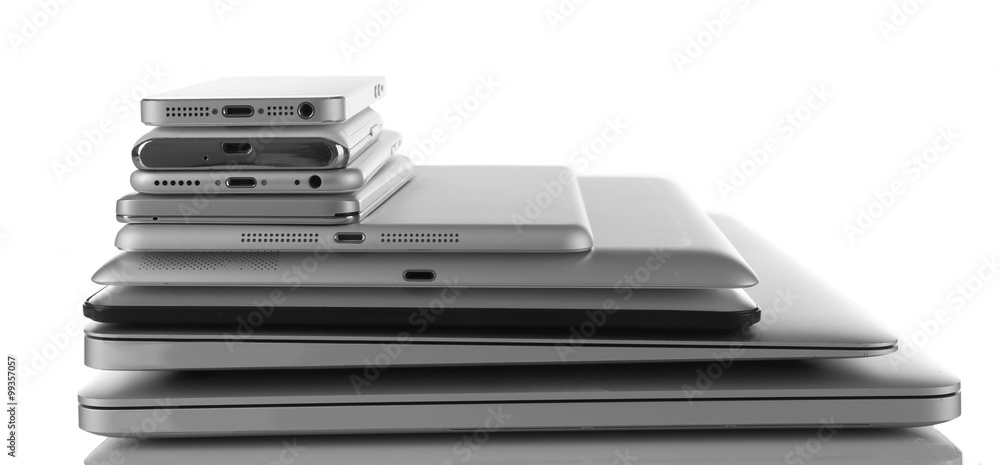 Gadgets isolated on white Gadgets isolated on white