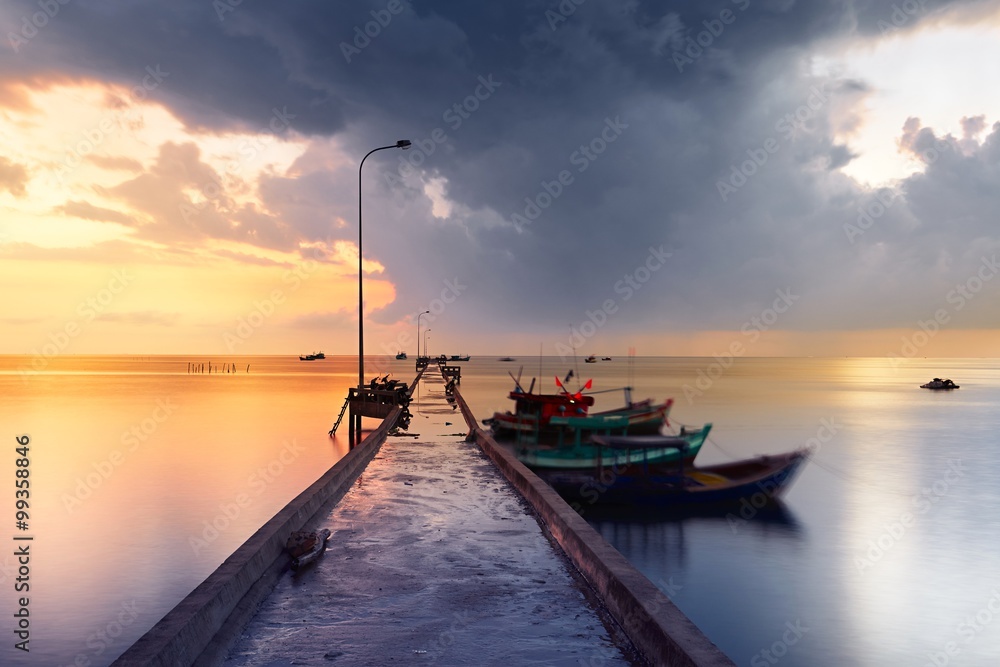 Fototapeta premium Fishing village