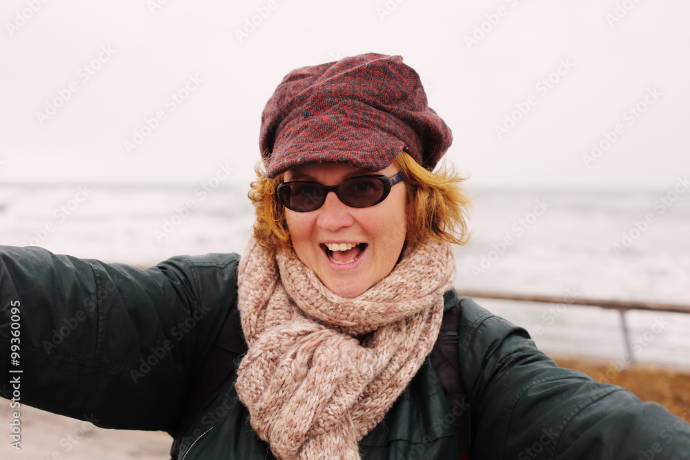 Portrait of beautiful 35 years old woman outdoors Portrait of beautiful 35 years old woman outdoors