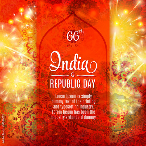 India Republic Day Background Vector illustration. photo