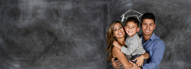 Happy Young Family Graduation