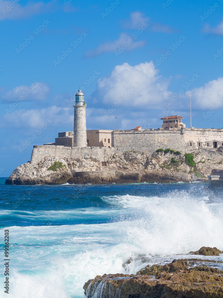 The Castle and lighthouse of El Morro in Havana The Castle and lighthouse of El Morro in Havana