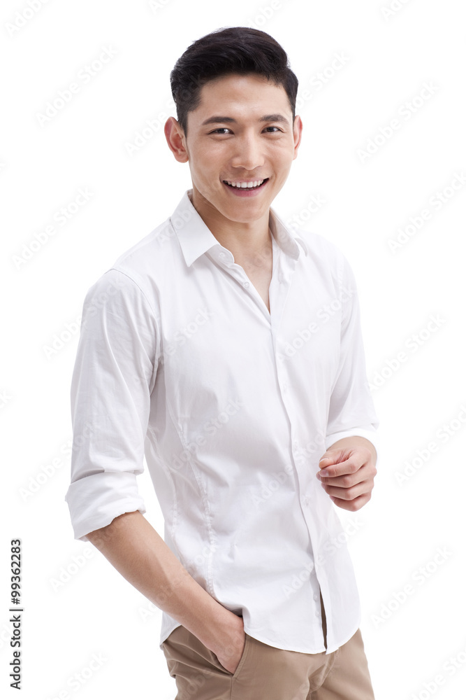 Portrait of happy young man