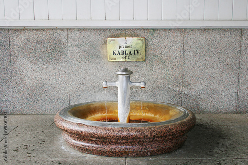 Obraz na płótnie Hot spring in Karlovy Vary w salonie