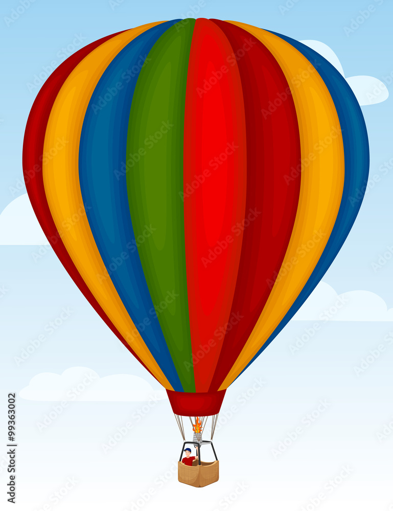 Fototapeta premium Vector illustration of a hot air balloon.