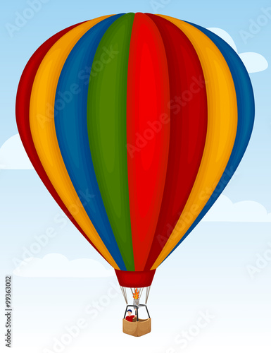 Vector illustration of a hot air balloon.