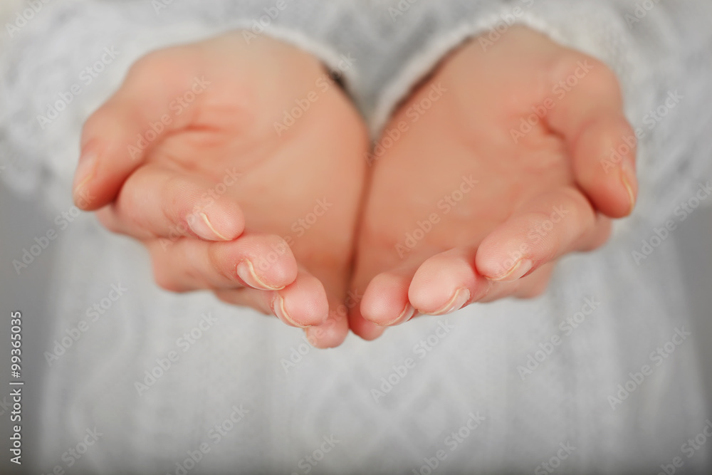 Human hands closeup