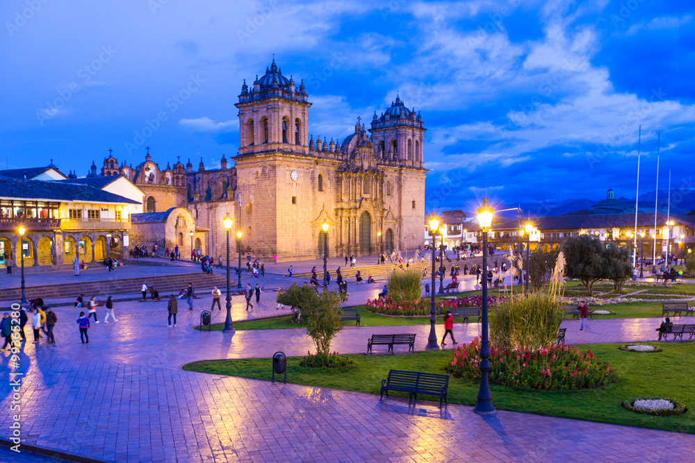 View of Cuzco cathedral church