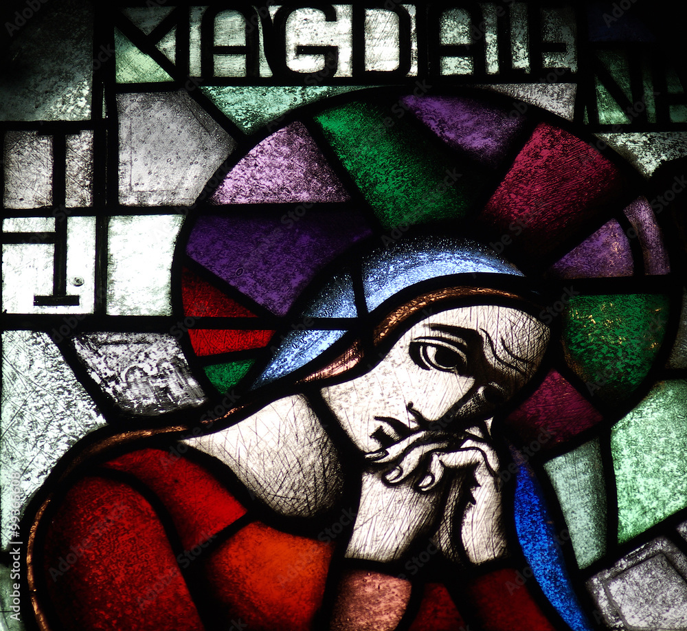 Obraz premium Mary Magdalene in stained glass