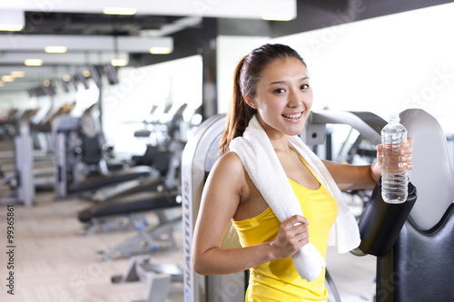 Young Woman Happy at Gym