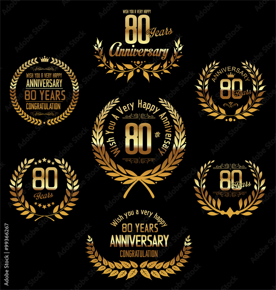 Anniversary laurel wreath 80 years Anniversary laurel wreath 80 years
