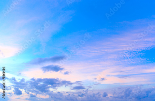 clouds in the blue sky