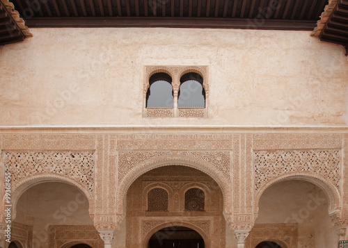The wall of the Alhamra palace photo