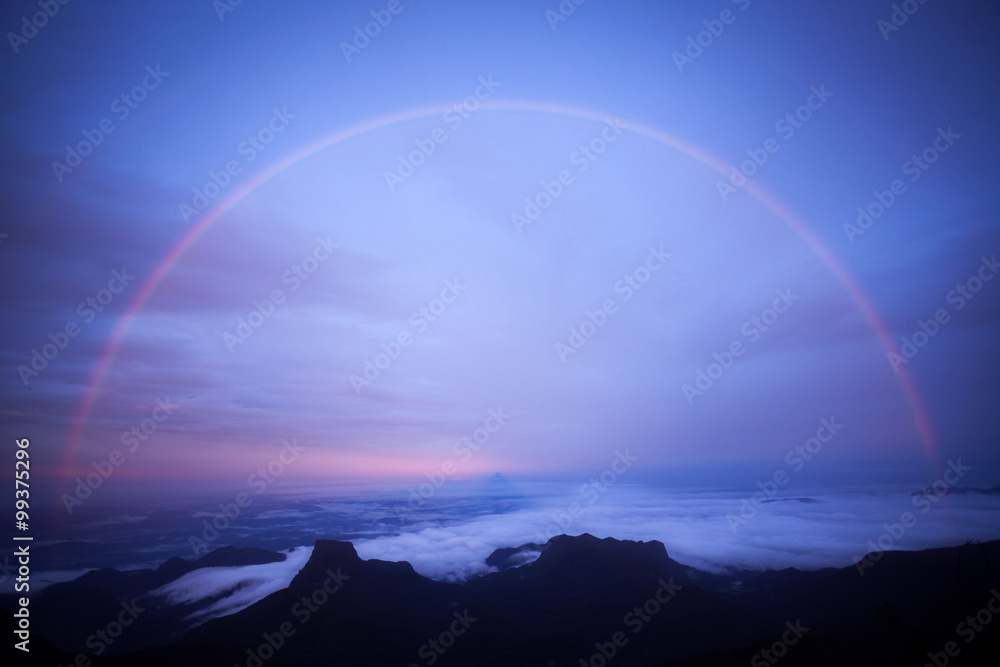 Rainbow at Adam's peak