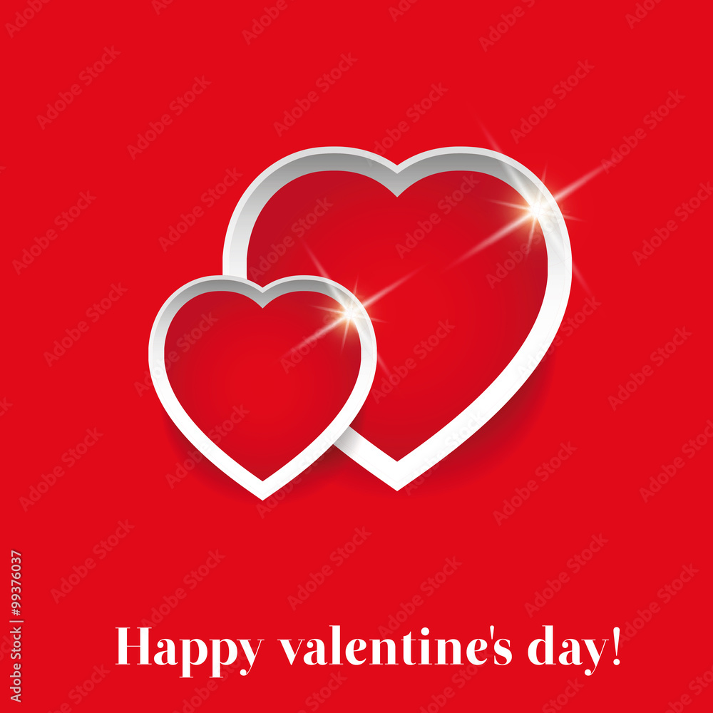 Valentines day red heart vector Valentines day red heart vector