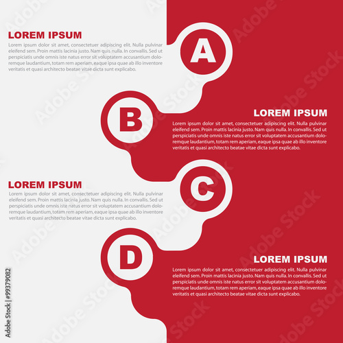 Vector background with A B C D steps - abstract progress scheme