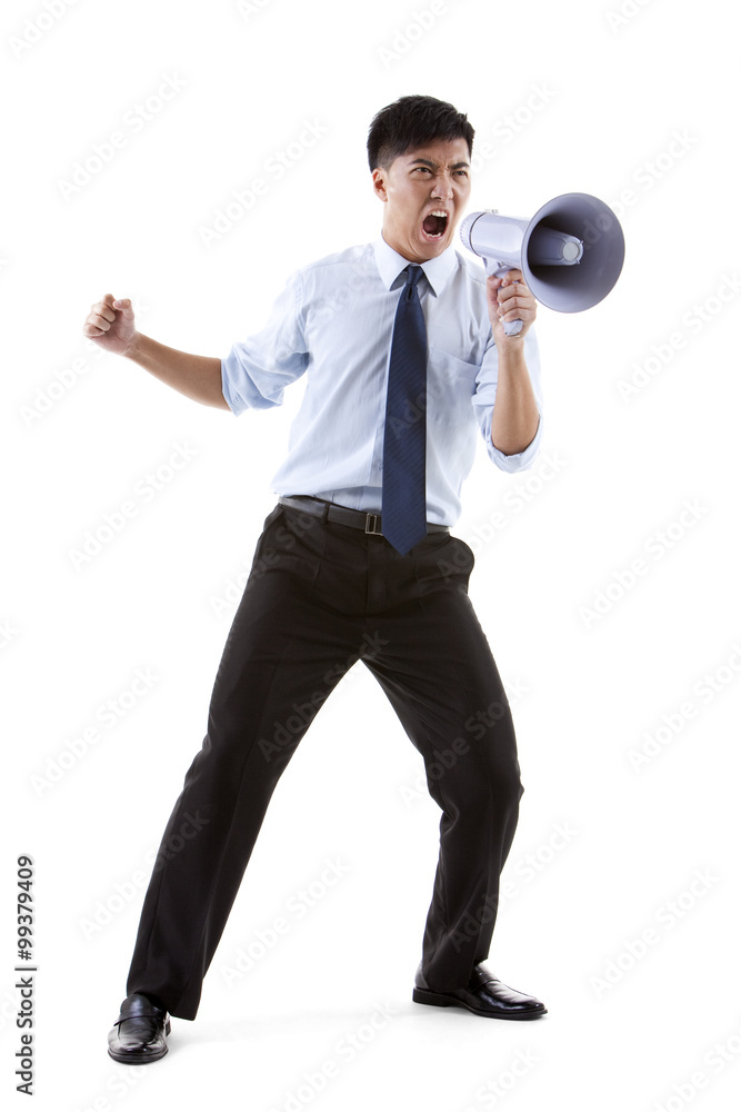 Fototapeta premium Businessman yelling