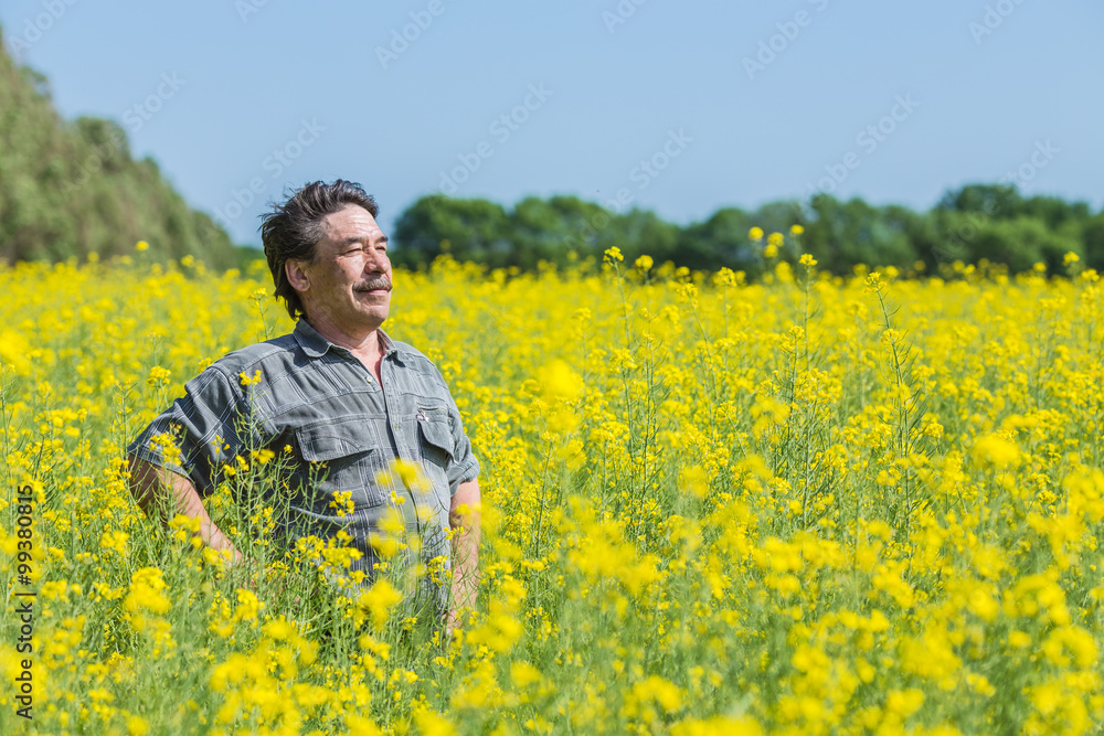 man in field 