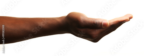 Human hand isolated on white
