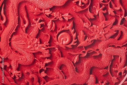 Close-up of traditional Chinese carving photo