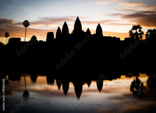 Silhouette of Angkor Wat