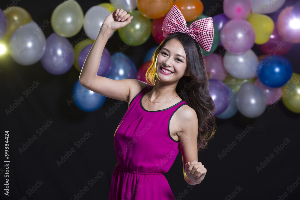 Fototapeta premium Young woman dancing