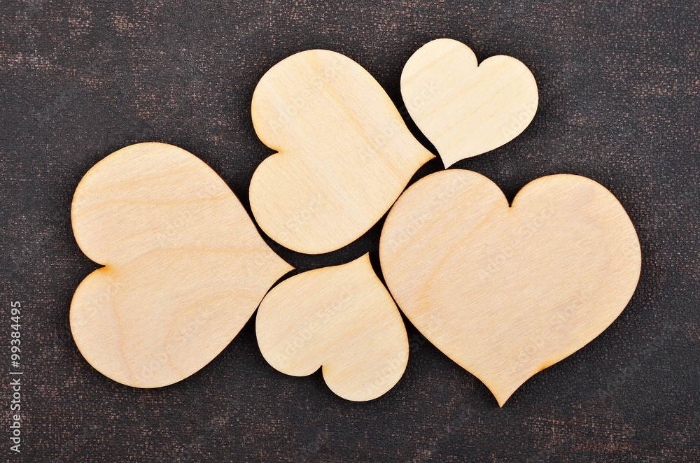 Obraz premium Heart on leather background