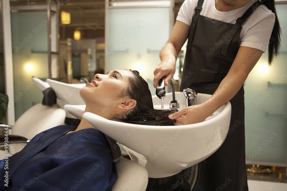 Woman At The Hairdresser Woman At The Hairdresser
