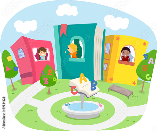 Stickman Kids Neighborhood Book Houses