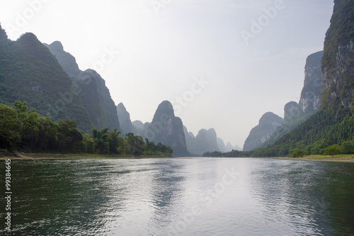 View of the Guilin hills from a boat © Blue Jean Images
