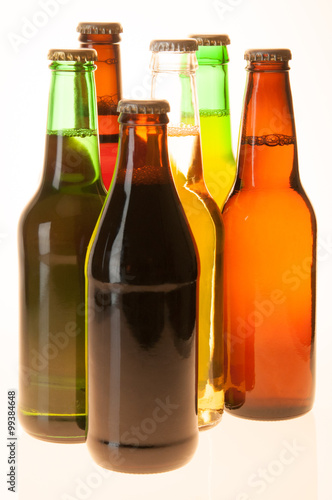 Multi Colored Beer Bottle Variety photo