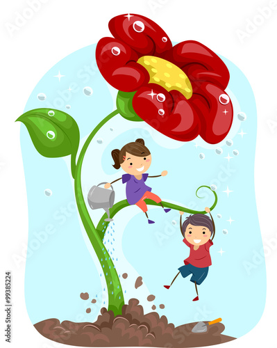 Stickman Kids Giant Flower ...