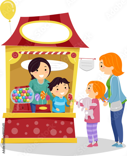 Stickman Kids Sweet Buy Candy Booth