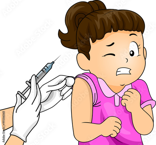 Kid Girl Scared Vaccine Syringe