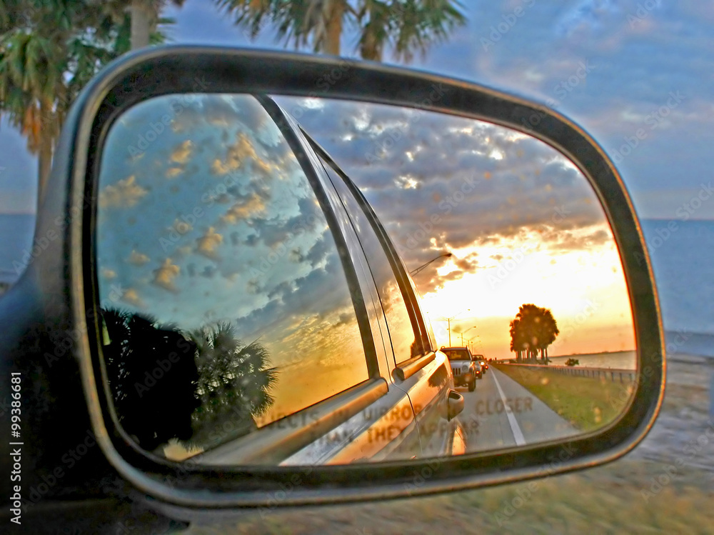 Car Mirror Reflection
