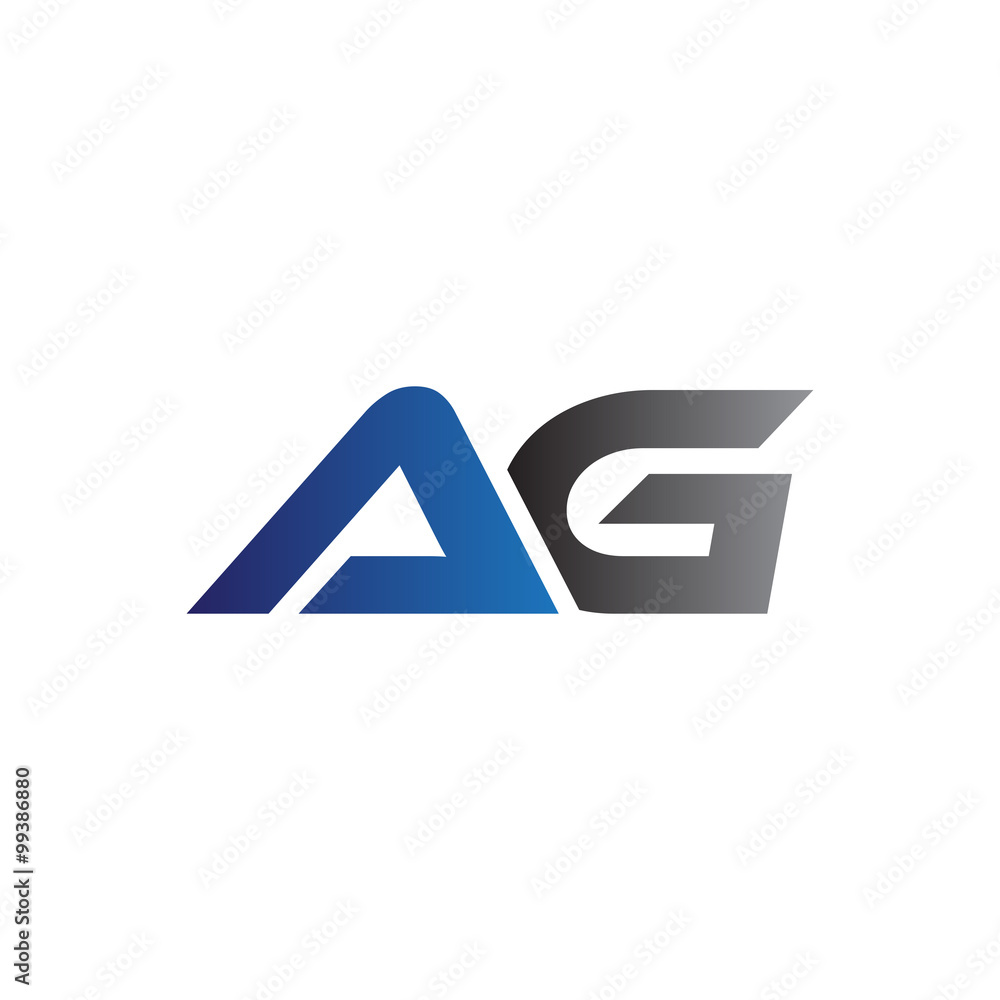 Simple Modern letters Initial Logo ag Simple Modern letters Initial Logo ag