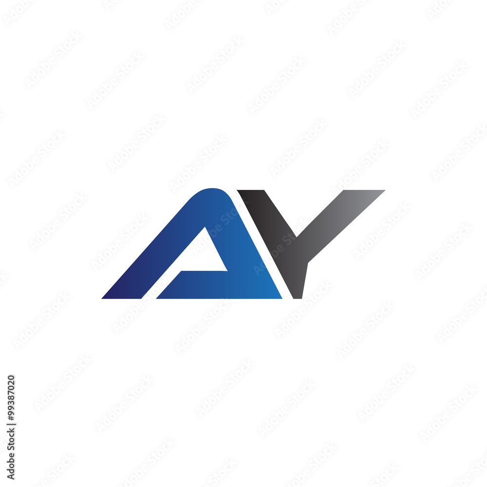Simple Modern letters Initial Logo ay Simple Modern letters Initial Logo ay