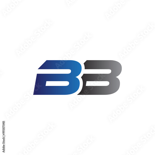 Simple Modern letters Initial Logo bb