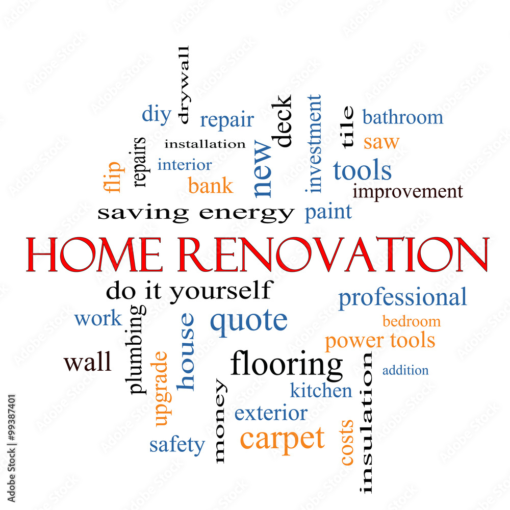 Home Renovation Word Cloud Concept Home Renovation Word Cloud Concept